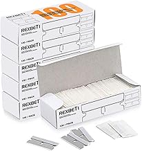 REXBETI 600PCS Single Edge Razor Blades, Industrial , Box Cutter Replacement Blades, Glass Scraper Blades